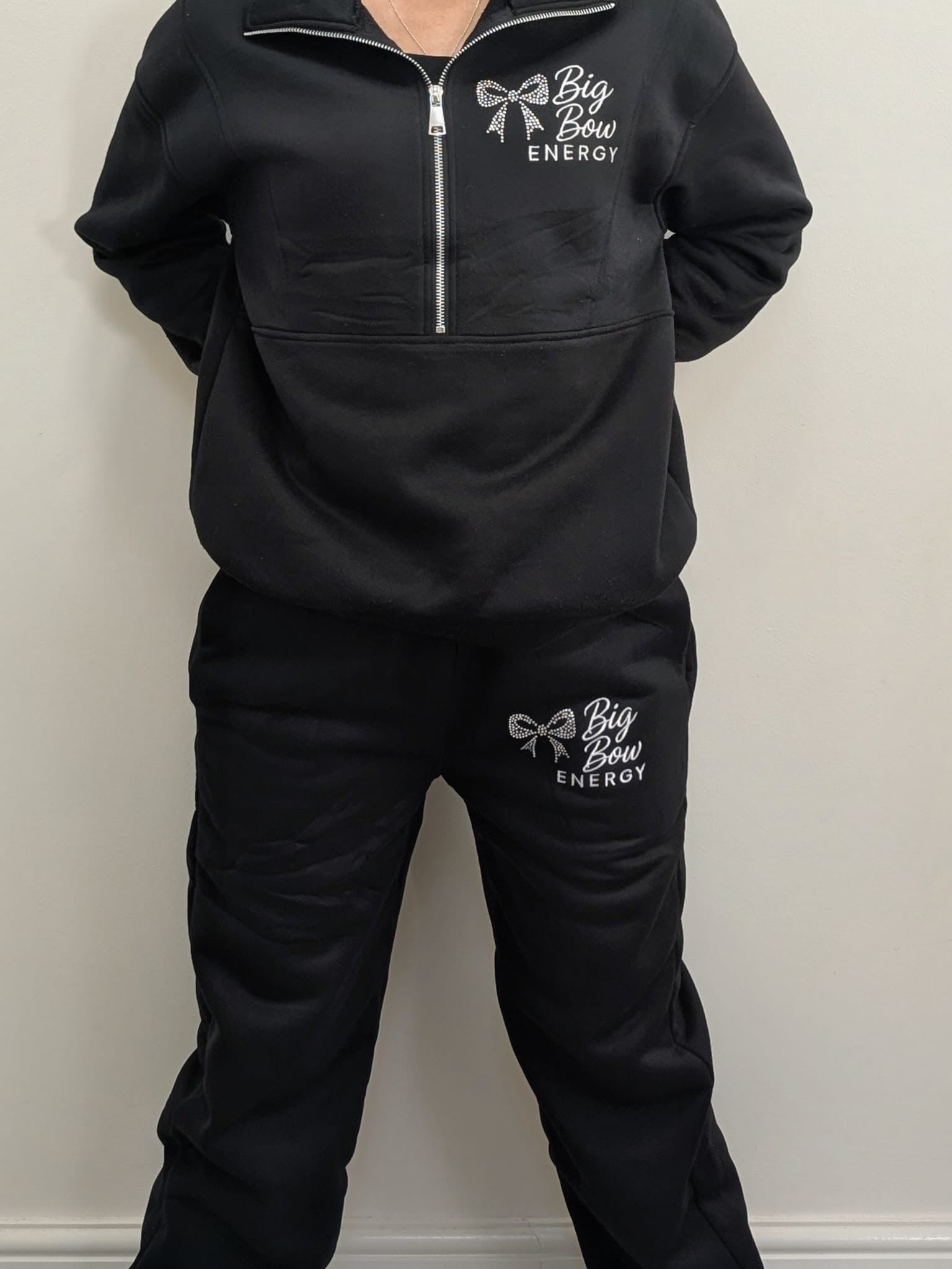 Big Bow Energy Rhinestone Tracksuit Set