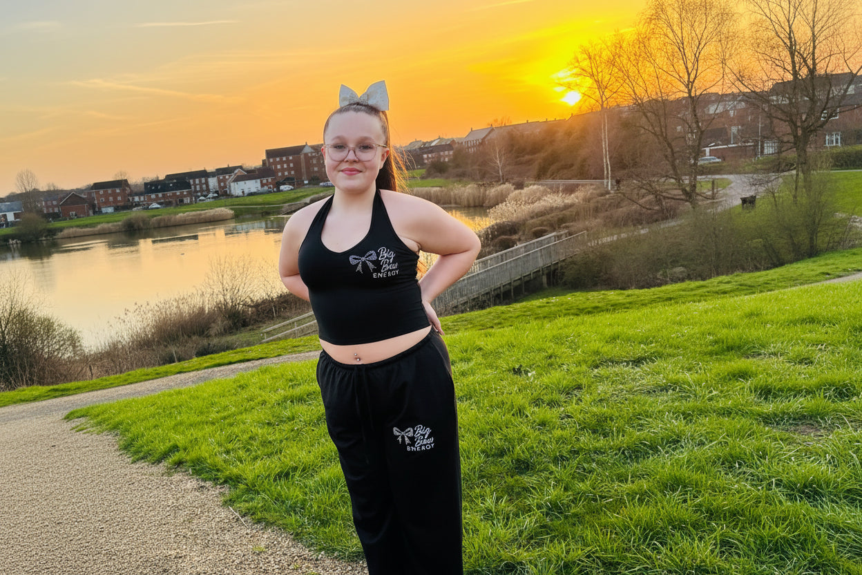 Big Bow Energy Rhinestone Halter Top & Wide-Leg Trouser Set